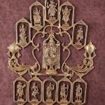 Pure Brass Dashavatar Wall Hanging with Tirupati Balaji 20"x21.5" | Vishnu's 10 Avatars | Divine Blessings & Prosperity | Intricate Carvings | Spiritual Decor